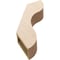 Ekena Millwork 5-inch W x 18-inch D x 24-inch H Carmel Rough Cedar Woodgrain TimberThane Knee Brace, Primed BRCUR05X18X24CARRCPR - alternate 3